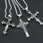 Cross Steel Pendant Vintage 316L Punk Religious