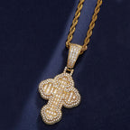 Gold Iced Out Cross Pendant Necklace CZ