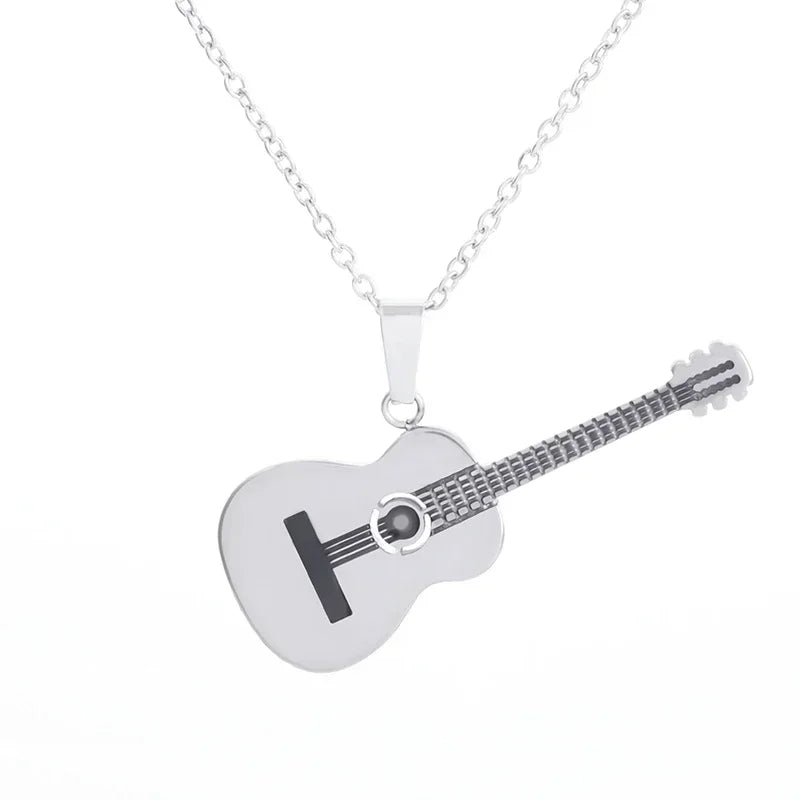 Cool Titanium Steel Dumbbell Pendant Necklace Barbell Fitness Pendant Men and Women Leisure Sports Punk Jewelry