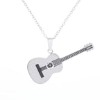Cool Titanium Steel Dumbbell Pendant Necklace Barbell Fitness Pendant Men and Women Leisure Sports Punk Jewelry