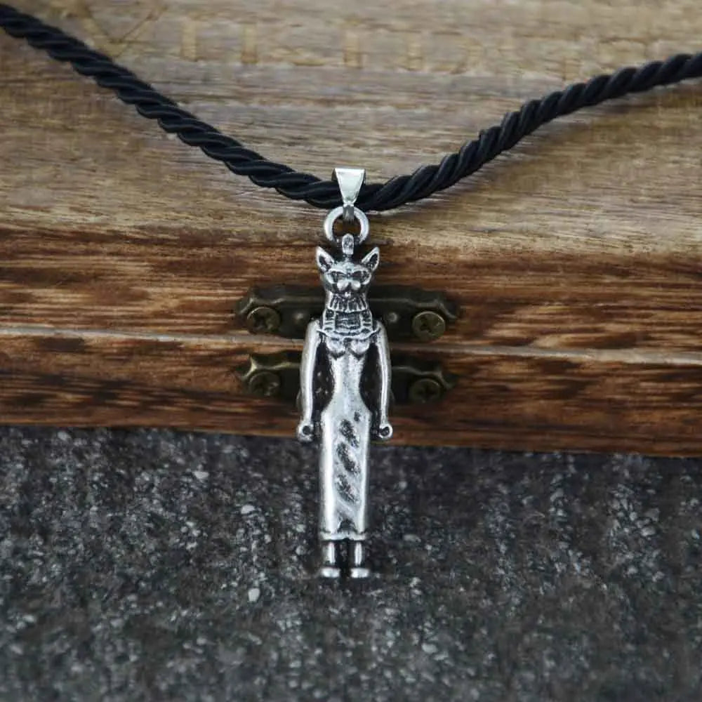 Egyptian Bastet Cat Pendant Necklace