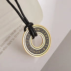 Nordic Rune Compass Necklace — Stainless Steel