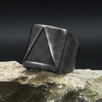 Valknut Steel Ring Vintage Triangle Punk Party