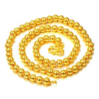 24K Gold AU999 Stylish Bead Necklace Men & Women - Rich hue, fine craft, style & quality combined