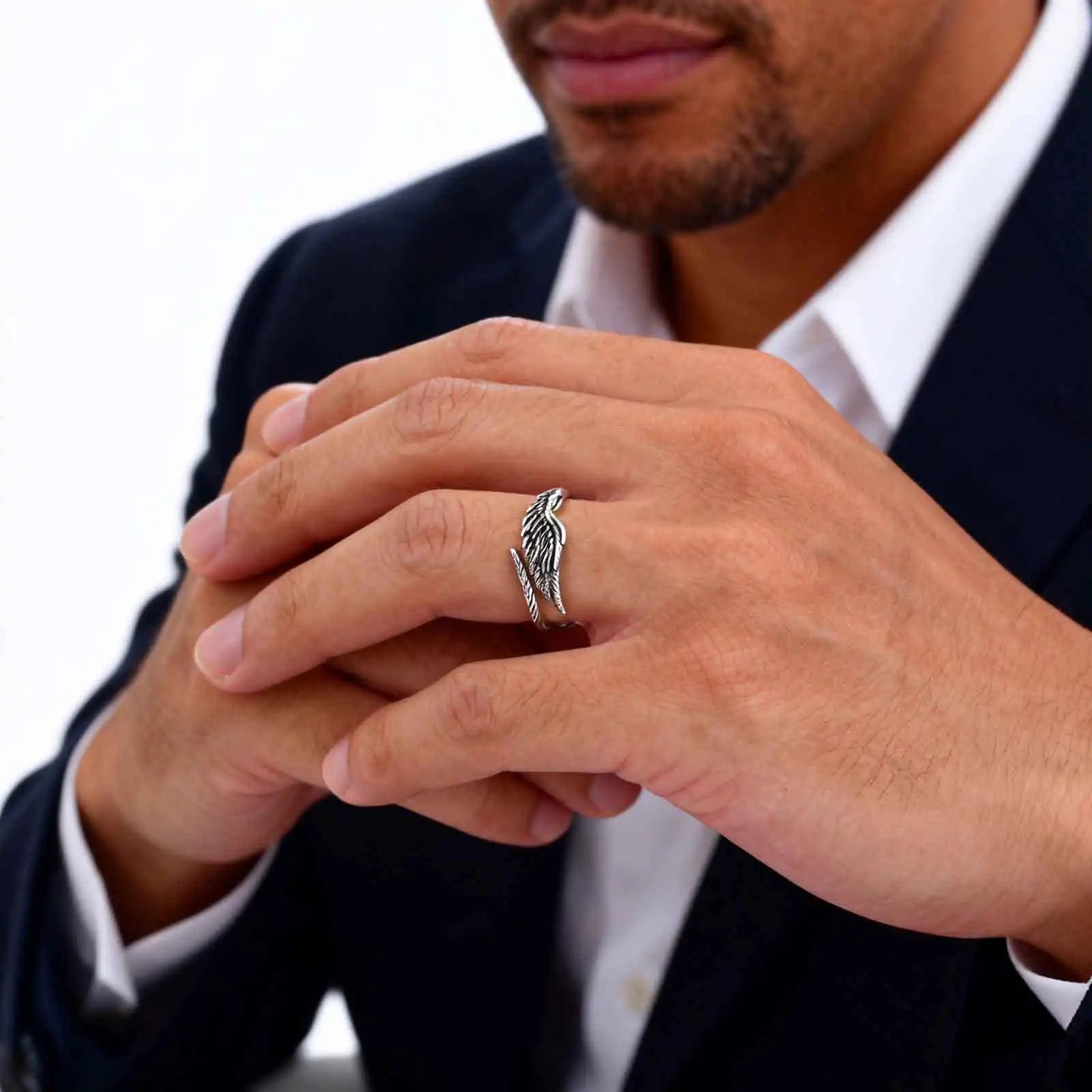 Wings Ring — Stainless Steel Adjustable