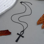 Retro Cross Pendant Necklaces for Women Men Gothic Steampunk Skull Necklace Chain Hip Hop Jewelry Gifts