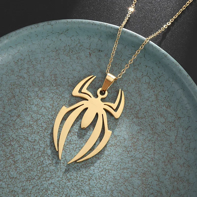 Stainless Steel Square Black Natural Stone Necklace Beautiful Geometric Polygon Pendant for Women Casual Punk Jewelry