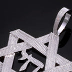 Iced Out Star Pendant Stainless Steel
