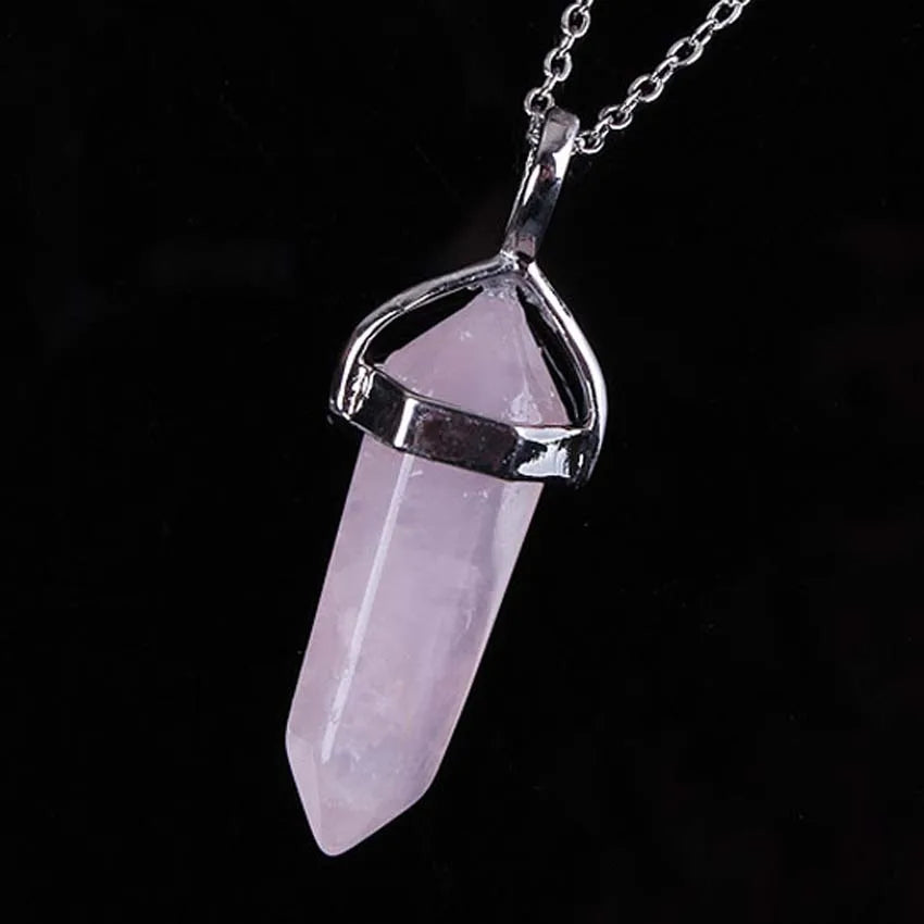 Amethyst Crystal Pendant Necklace