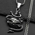 Skull Two-Tone Pendant Dark Snake Punk Party