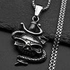 Skull Two-Tone Pendant Dark Snake Punk Party