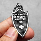 Archangel Necklaces St.Michael Pendants 316L Stainless Steel Men Women Amulets Chains Rock Punk Rider Jewelry Gift Dropshipping