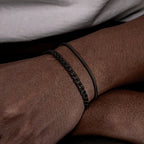 Cuban Stacked Chain Bracelet Set — Stainless Steel