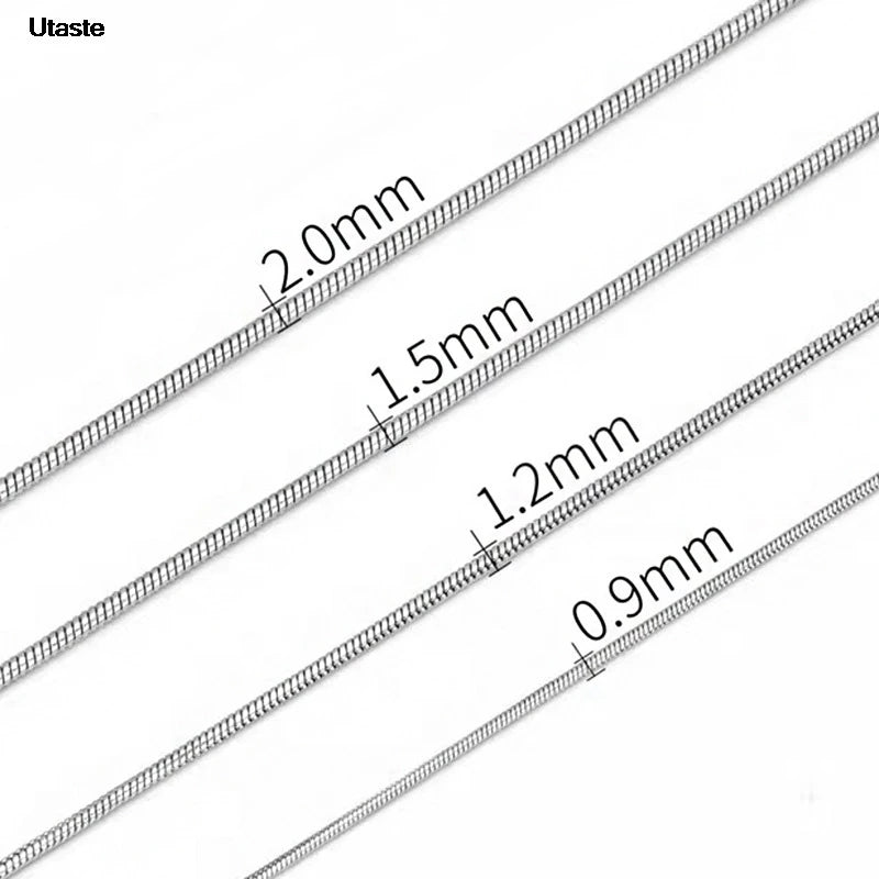 Wholesale 45/50/60/70cm Snake Long Chain Necklace Stainless Steel Necklaces For Women Men Jewelry Neck Chokers Catenina Collana