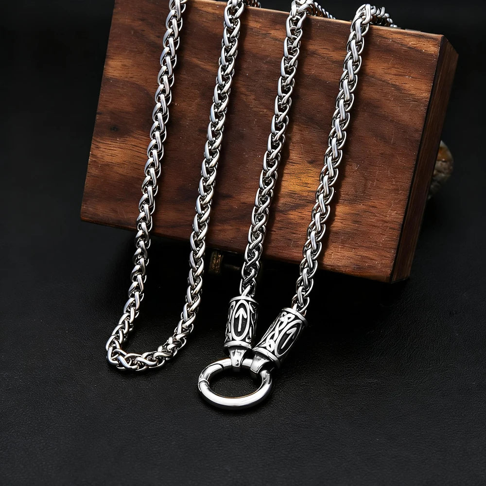 Dragon Steel Pendant Retro Ethnic Style Bone Round