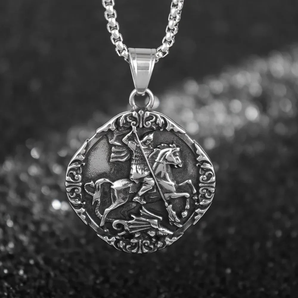 Medieval Knight Pendant Necklace