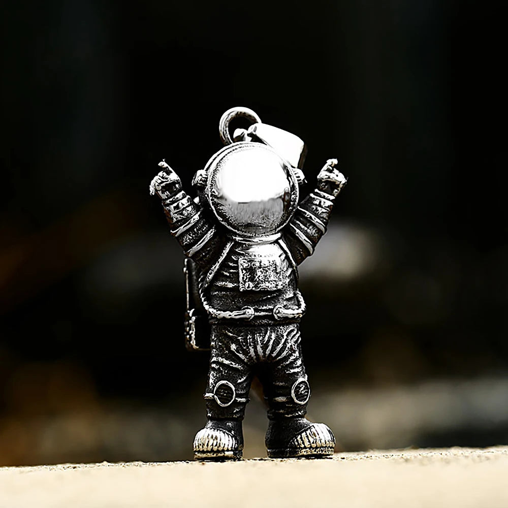 Astronaut Stainless Steel Pendant Necklace
