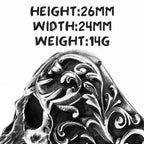 Carved Skull Ring — Stainless Steel