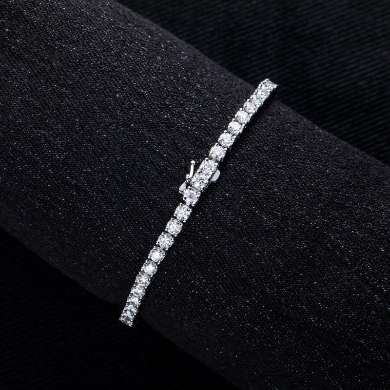 Iced Out Tennis Bracelet 3mm — 925 Silver