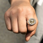 Adjustable Silver Colour Skull Rings for Men Women Male World War Soldier Thai Silver Colour Ring Jewelry Anillos