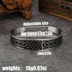 Viking Rune Open Bracelet — Stainless Steel