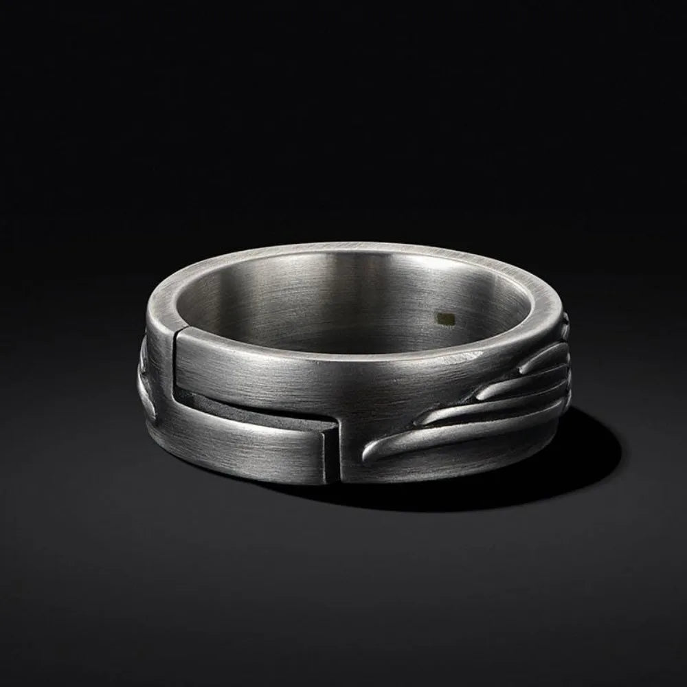 Vintage Personalized Creative Basketball Ring Men's Open Ring Rock Hip Hop Ring Pendant Trend Couple Gothic Niche