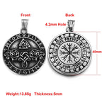 Stainless Steel Viking Norse Pendant for Necklace DIY Accessories Jewelry Making Findings Men Charm Supplies Punk Axe