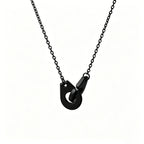 Geometric Hollow Pendant Necklace — Stainless Steel