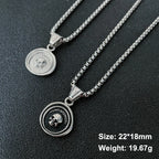 Memento Mori Skull Pendant Necklace — Stainless