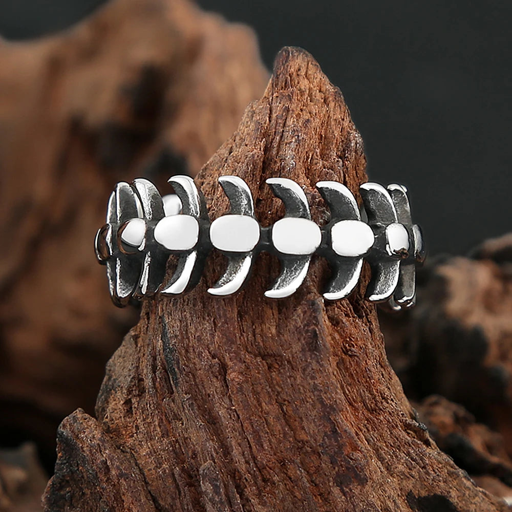 Fish Bone Ring — Stainless Steel