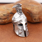 Vintage Viking Odin Bell Pendant Necklaces Stainless Steel Luck Motorcycle Biker Bell Hanger Spartan Roman Mask Helmet Jewelry