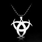 Necklace Trendy Men And Women INS Street Punk Hip-Hop JewelryNew Stainless Steel Biochemical Logo Pendant