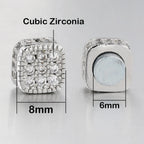 Iced Out Magnetic Ear Clip — Silver
