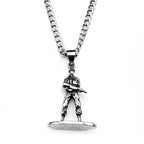 Army Soldier Rifle Pendant Necklace — Stainless Steel