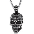 Skull Pendant Necklace — Stainless Steel Gothic