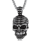 Skull Pendant Necklace — Stainless Steel Gothic