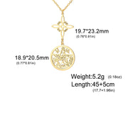 Witch Knot Pentagram Double Amulet Protection Necklace