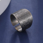 Metatron, Lilith & Archangel Sigil Wide Open Ring — Adjustable