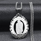 Archangel St.Michael Protect Me Necklace Stainless Steel Saint Shield Protection Male Necklace Jewelry corrente