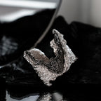 Textured Lava Cyberpunk Ring — Stainless Steel