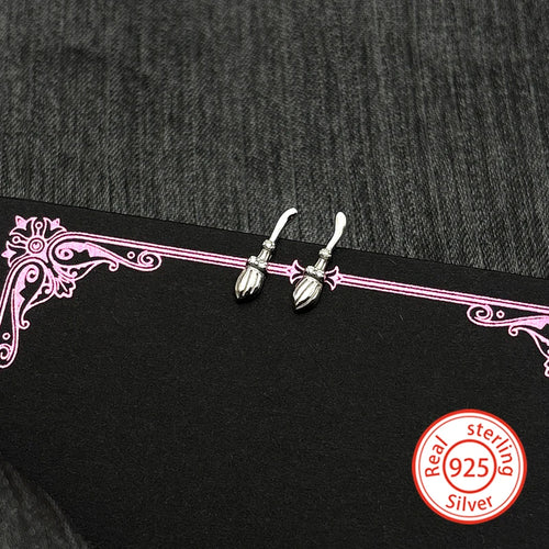 925 Silver Zircon Wand Stud Earrings — SS