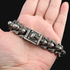 Fashion Charm 316L Stainless Steel Skull Bracelet for Men Popular Domineering Skull Bangles Punk Hip Hop Style Jewelry Wholesale