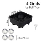 Ice Cube Tray Silicone Ice Ball Freezer Mold Square Ice Cube Maker with Lid 4/6/8 Grids for Whiskey Cocktail Coffee
