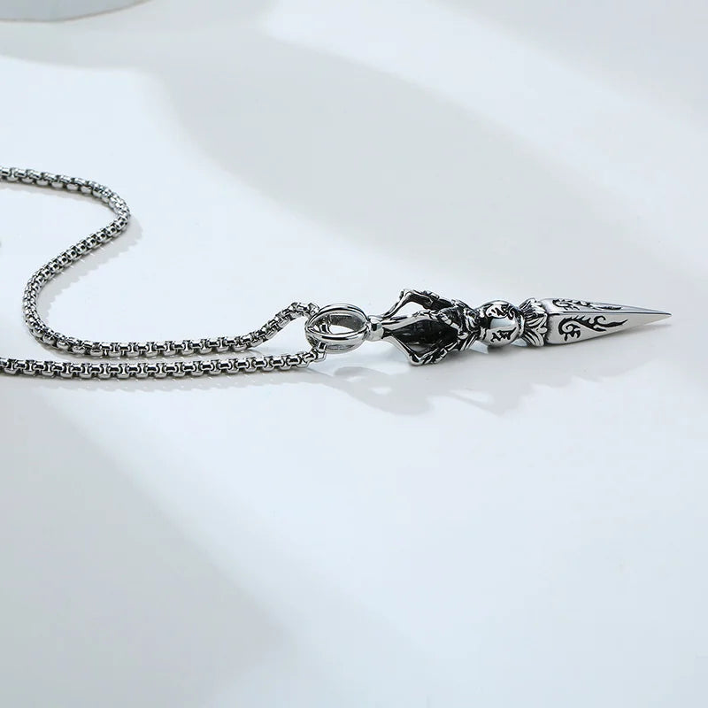 Tibetan Buddhist Vajra Pendant — Stainless