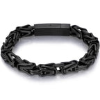 Gold Color Bracelet for Men Stainless Steel 8MM V Shape Chain Men's Wrist Arm Jewelry Birthday Gifts for Boys Him