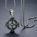 Nordic Rune Compass Necklace — Stainless Steel