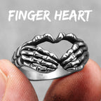Vintage Punk Gothic All Skull Head Series Stainless Steel Womens Mens Rings Unique for Biker Jewelry Creativity Gift