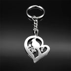Heart Key Silver Pendant Shaped Cardinal
