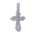 2026 New Iced Out Barbed Wire Wrapped Cross Pendant Necklace Silver Color Cubic Zirconia CZ Charm For Men Hip Hop Jewelry