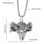 Satan Goat Head Pentagram Amulet Pendant Necklace
